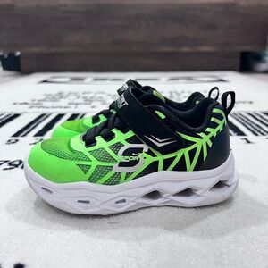 Skechers Jayden Toddler Boys Light-Up Sporty Sneakers - Green Black
